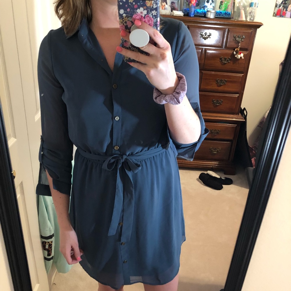 Charlotte Russe midi blue dress